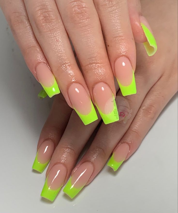 Neon French Tips Design