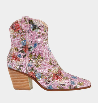 Betsey Johnson Diva Rhinestones Cowboy Boots