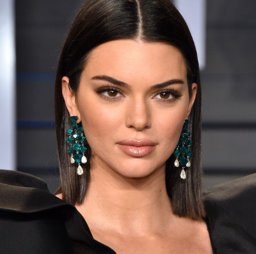 Kendall Jenner Middle Parting Hairstyle
