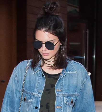 Kendall Jenner Half Bun Hairstyle