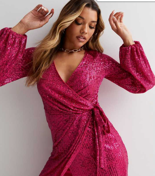 Pink Sequin Dress