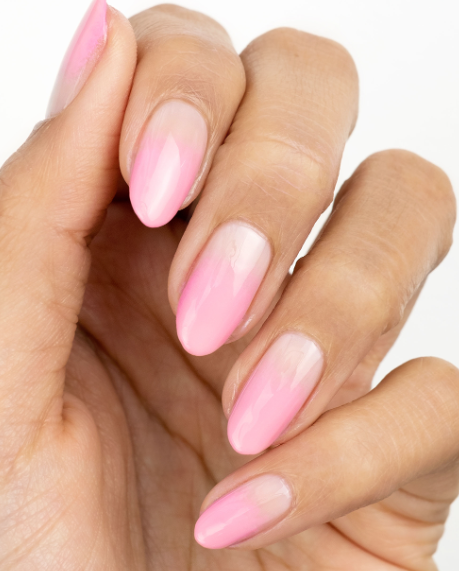 Textured Pink Ombre Nails