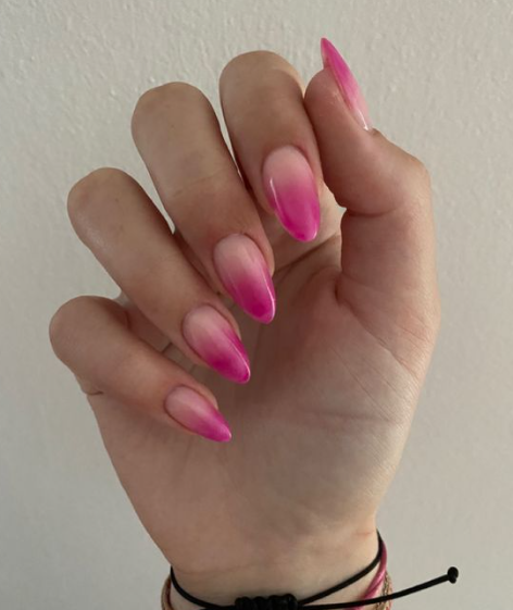 Dual-Toned Pink Ombre Nails