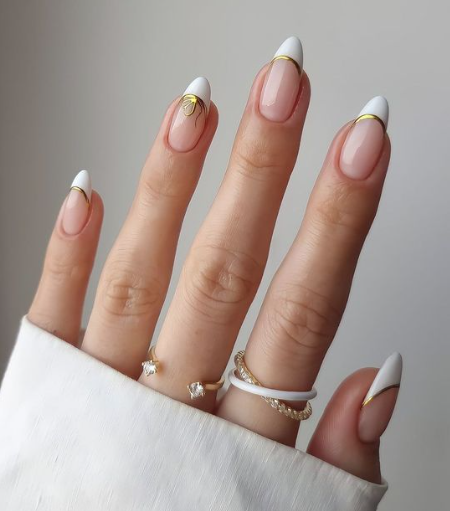 Acrylic Nails In French White