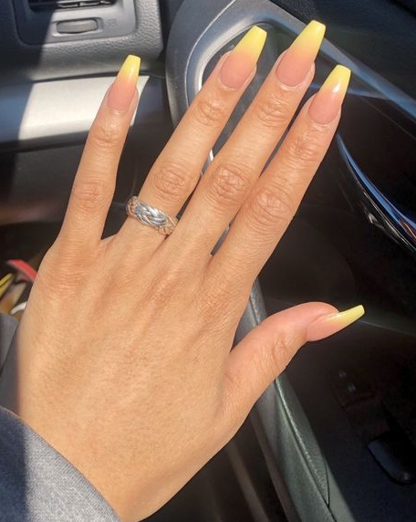 Yellow Ombre Nails