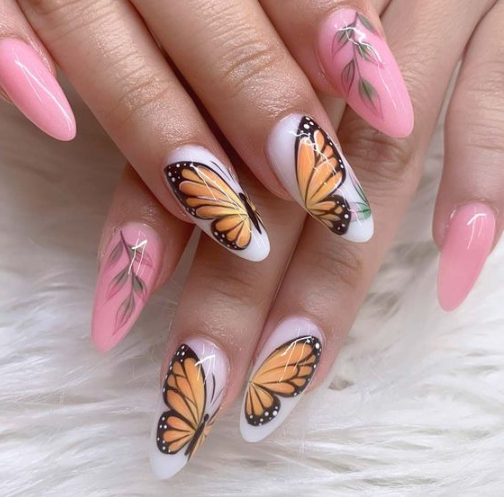 Bold Butterfly Nail Design