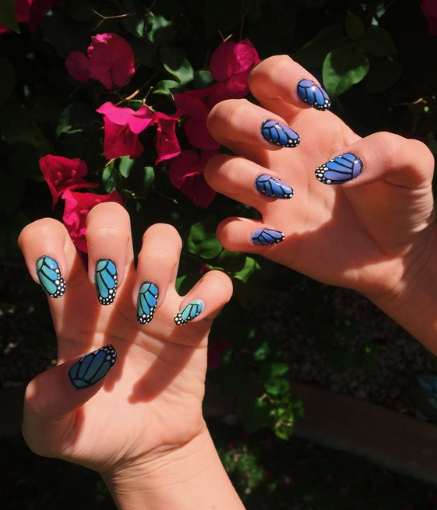 Trendy Butterfly Nails