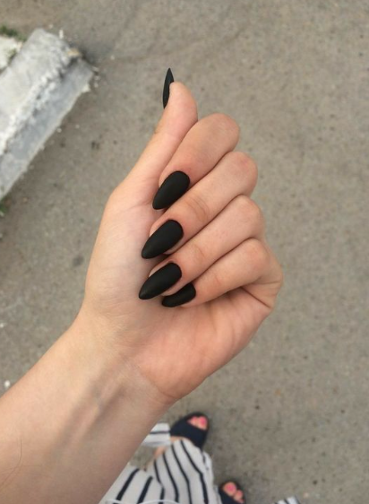 Dramatic Black Manicure