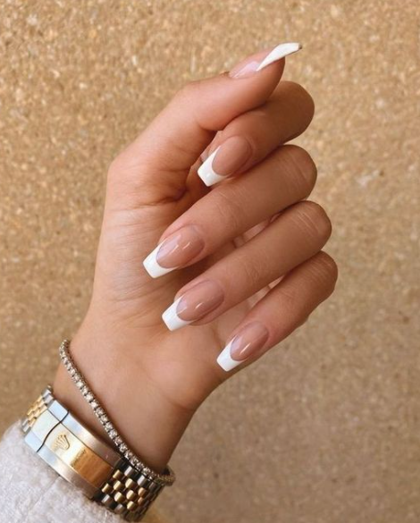 Timeless White French Manicure