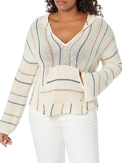 Billabong Women's Bonfire Hooded Baja Pullover Sweater