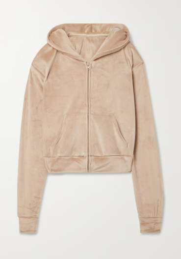 Skims Velour Track Hoodie