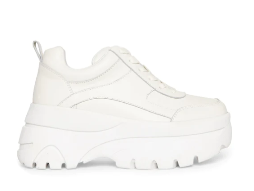 Steve Madden Hansel White Platform Sneaker