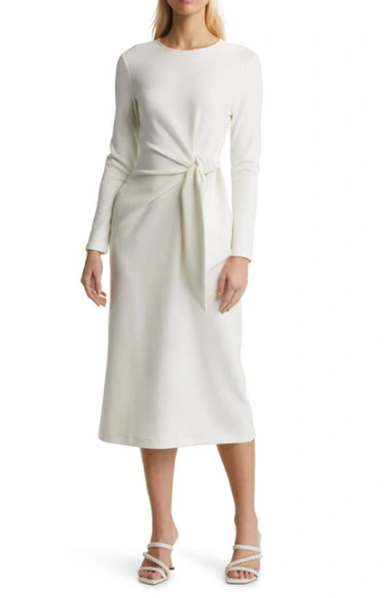 Nordstrom Whitе Long Slееvе Knit Midi Drеss