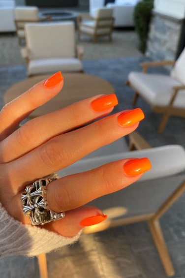 Orange Nail Designs For Summer
