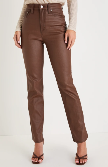 Lulus - Leather Straight Pants