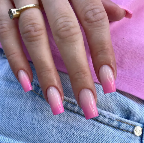 Pink Ombre French Tips