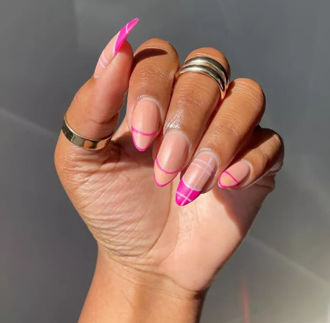 Geometric French Tips