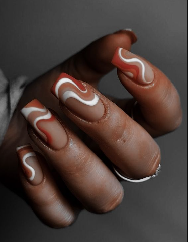 Swirly Square Nails