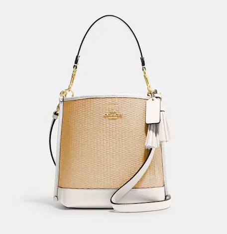 Coach Straw Bucket Bag