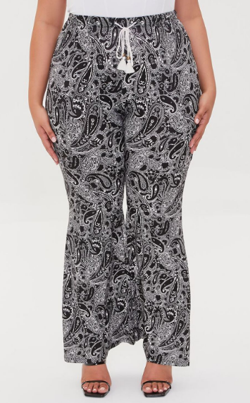 Paisley Plus Size Flare Pants