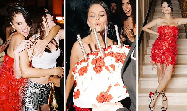 Selena Gomez's Glamorous 31st Birthday In A Fiery Red Minidress 